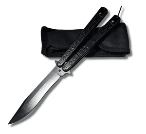 Navaja Mariposa Black ChAin Con Funda AL59