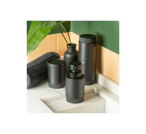 Jabonera Con Dosificador Dorica Negro C/ Negro 300 Ml