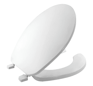 Asiento Plastico Redondo Aro Abierto Slow Close - Bemis Color Blanco