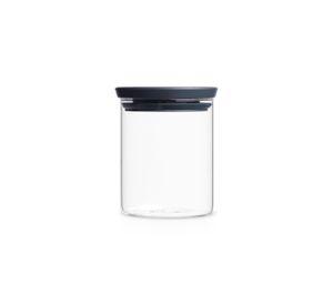Contenedor de vidrio apilable 0,6 Lt Dark Grey