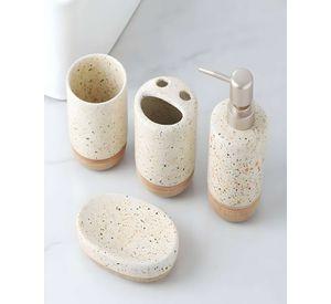 Set de Accesorios de Baño Lujoso 4 Piezas  Diseño Moderno Premium