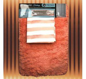 Set de Baño 14 Piezas Luxury / Rombos Rojo Blanco – Doral