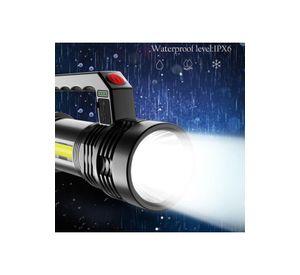 Linterna Solar 1 LED + 1 COB Recargable Indicador Carga