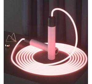 Cuerda Para Saltar Con Luz Rosado