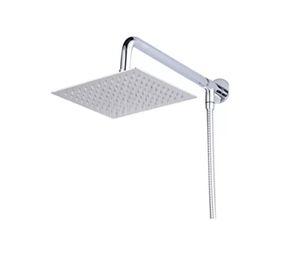 Plato Ducha Cuadrado + Brazo Para Flexible + Flexible 1.85 M