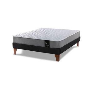 Cama Europea Zen Best Full 135x190 cm Tela Velvet Negro