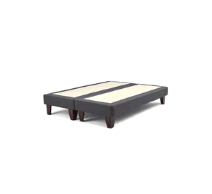 Base Cama Europea Gris Oscuro Felpa 2 Plaza 150X190