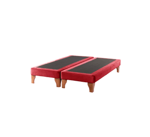 Base de Cama Europea 2 Plazas 150X200 Rojo Felpa