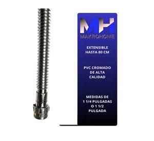 Alargador Sifon Acordeon Universal 1 1/4 Y 1 1/2 Cromado