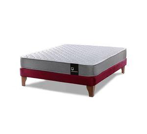 Cama Europea Zen Best Full 135x190 cm Tela Velvet Burdeo