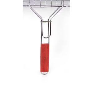PARRILLA ANTIADHERENTE PARA BARBACOA CON AGARRE 30x40cm