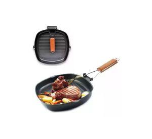 Sartén antiadherente cuadrado para parrilla, plancha grill, 20 cm