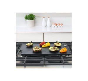 Plancha churrasquera reversible de 46x26 cm, hierro fundido