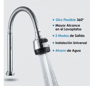 Extensor De Grifo Flexible Para Lavaplatos Cuello De Cisne