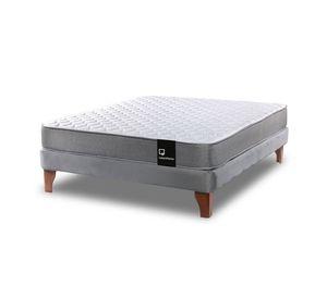 Cama Europea Zen Best Full 135x190 cm Tela Velvet Gris