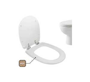 Tapa Asiento Wc Madera Elongado Hessen Taumm Cierre Suave