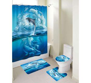 PACK DE 4 PIEZAS PARA BAÑO CON ESTAMPADO 1