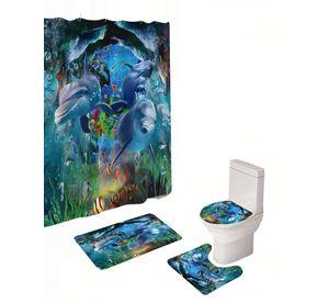 SET DE 4 PIEZAS PARA BAÑO CON ESTAMPADO 2