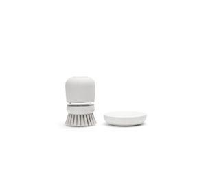 Cepillo para platos con dispensador Light Grey