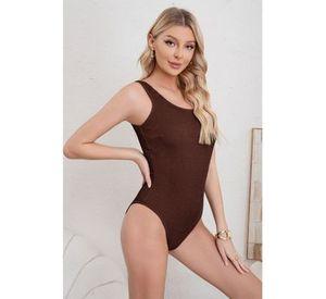 Traje De Baño Mujer Entero Tela Texturizada Una Pieza Diseños 8402
