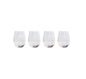 SET 4 VASOS REDONDOS VIDRIO WAYU