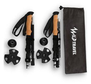 Bastones De Trekking 2 Unidades Par Plegable Aluminio 7075