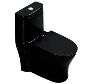 Wc One Piece Negro con Sello Antifuga 30cm 2002