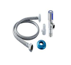 Llave Angular Laton + Flexible Acero Inox 30cm Wc 1/2x15/16