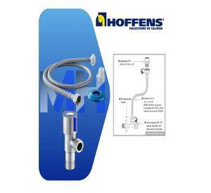 Llave Angular Laton + Flexible Acero Inox 30cm Wc 1/2x15/16