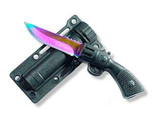 Mini Cuchillo Daga Pistol Tornasol Tactico Personal Ak98