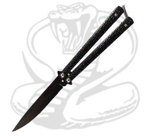 Cuchillo Navaja Mariposa Black Cobra Balisong AE50