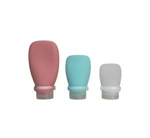 Set 3 Mini Botellas De Viaje Silicona Dispensador Crema