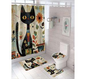 SET DE 4 PIEZAS PARA BAÑO CON ESTAMPADO 4