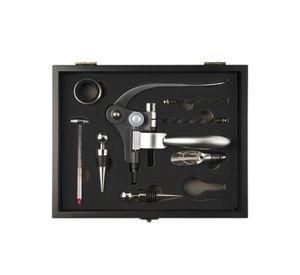 Set Maletin Descorchador De Vino Ecocuero Elegante