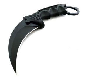Go Karambit Black Cuchillo De Caza De Acero AA03