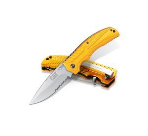 CUCHILLO NAVAJA PLEGABLE CAT 980006 PUNTA CURVA/DENTADA