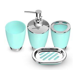 Set Accesorios De Baño 4pzs Portacepillos Jabonera