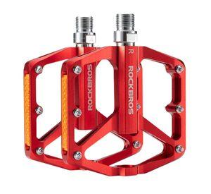 Pedales de bicicleta aluminio rockbros K371 - rojo