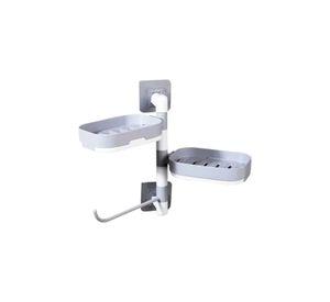 Soporte Organizador Giratorio Repisa Jabonera Toallas Baño