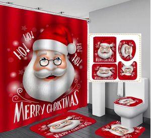 Set de baño navideño 4 Piezas Cara de Papa Noel- WYM