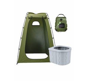 Carpa Probador y Baño Químico Portátil con Ducha Solar para Camping