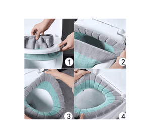 Funda de Inodoro De Felpa Lavable Para WC