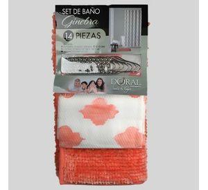 Set de Baño 14 Piezas Ginebra / Silueta Coral – Doral