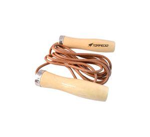 Cuerda Salto Torpedo Cuero Con Destorcedor