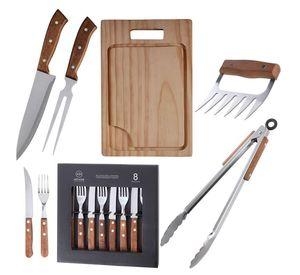Set Parrilla 13 Piezas Acero Inoxidable Arthome PAR46