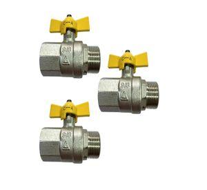 Llaves Paso Gas 3/4 Hi-he Taumm Mariposa X3 Certificada Sec