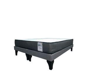Base europea 2 plazas + colchon dreambed gris