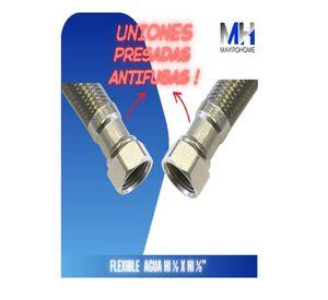 Flexible Agua Hi-hi 1/2 40 Cm Taumm Acero Inoxidable 200 Psi