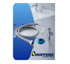 Llave Angular Laton + Flexible Acero Inoxidable 25cm Hoffens