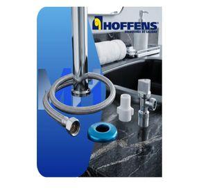 Llave Angular Laton + Flexible Acero Inoxidable 25cm Hoffens
